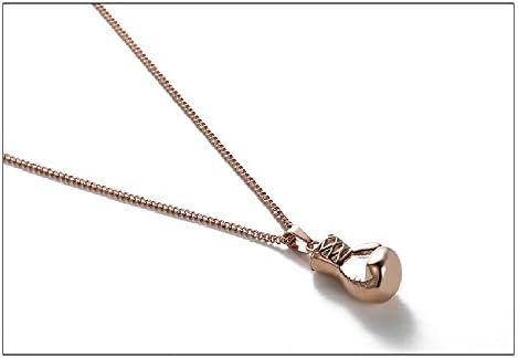 Honvast Titanium Steel Boxing Glove Pendant Necklace (Rose Gold)