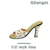 4804 ctlf - Sling Back Shoe Animal Print - Flat Back Resin Decoration