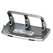 CARL 63040 40-Sheet capacity hc-340 heavy-duty 3-hole steel punch, 9/32 dia., silver