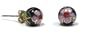 Gold Filled 8mm Pearl, Enamel and Rose Quartz Stud Earrings