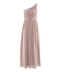 One Shoulder Pleated Chiffon Party Dress/Maxi Dress 