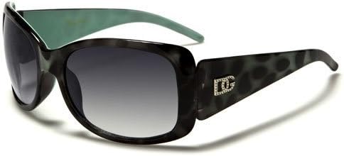 Kid's DG Eyewear Fashion Animal Print Sunglasses - Gafas De Sol - Several Colors Available! (Leopard - Blue Inside)