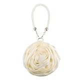 Rose Shape Satin Purse Handbag / Wedding Clutch, Gift Idea PURPLE