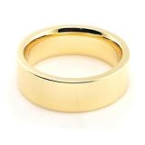 14K Yellow Gold Wedding Bands 6mm flat comfort-fit