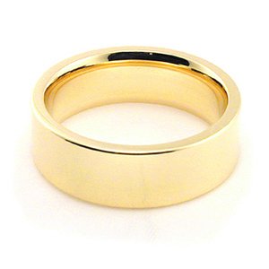 14K Yellow Gold Wedding Bands 6mm flat comfort-fit