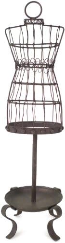 Wilco Imports Metal Dress form Jewelry Holder 5-Inch by 5-Inch by 19-1/4-Inch
