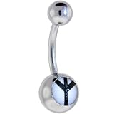 PEACE SYMBOL Logo Belly Button Ring