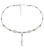 Sterling Silver Argent Comet Crystal Necklace Made with Swarovski Elements