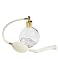 4 Oz. Round Empty Refillable Glass Perfume Bottle with Ivory Tassle Bulb Atomizer