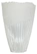 Art Glass Large White Glacier Vase 12"H x 8"