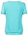 Timeson Womens Round Neck Stretchy Drape Front Tunic Blouse