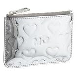 Marc By Marc Jacobs Limited Edition Heart Skinny Case Wallet Bag with Key Ring Silver