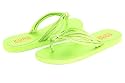 MICHAEL KORS Merge Metallic Flip Flops Lime