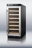 Summit 15 Built-in Wine Cellar 33-Bottle Capacity, Lock, Stainless Steel Trim Door SWC1535
