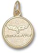 Chevy Corvette C6 Round Logo 1/2" Charm/Pendant -14K/10K, Stainless Steel or Gold Plated
