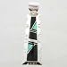 Ornate Southwestern Native American Handmade Black Onyx and Opal Inlaid Pendant in Sterling Silver by Delvin John, #9606