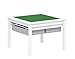 UTEX 2 in 1 Kids Construction Play Table with Storage Drawers and Built in Plate (White)