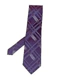 Sean John - Sean John Navy Blue Intricate Shaded Plaid Design Tie