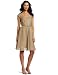 Jones New York Women's Linen Scoop Neck Button Up Dress, Beige, 16
