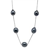 Tahitian Black Pearl Necklace in 14K White Gold