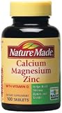 NATURE MADE CALCIUM MAGNESIUM & ZINC + Vitamin D 100 TABLETS (EXP:01/2011)