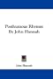 Posthumous Rhymes By John Hannah