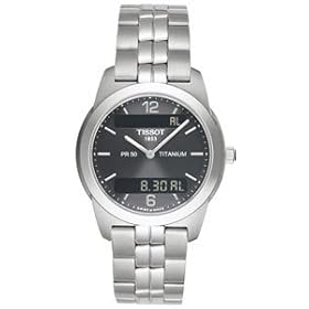 Click here to buy Tissot Watches- Tissot PR50 Titanium Analog and Digital , Alarm, Dual Time Count-down Timer Mens... .