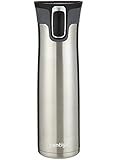 Contigo Autoseal West Loop Stainless Steel Travel Mug with Open-Access Lid, 24-Ounce, Stainless Steel
