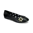 Womens Cute Ballat Flats Black Pirate Costume Shoe Accessory