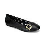 Womens Cute Ballat Flats Black Pirate Costume Shoe Accessory
