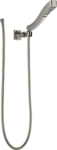 Delta Faucet 4-Spray H2Okinetic Wall-Mount Hand Held Shower with Hose, Stainless 55552-SS