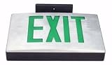 Fulham 01002 - FHEX30-B-D-G-BA-AC 3 watt 120/277 volt LED Aluminum / Green Exit Light