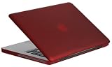 Speck Products MB13AU-SAT-RED 13-Inch Aluminum Unibody/Black Keyboard, See Thru Satin Soft Touch Hard Shell Case for Macbook (Red)