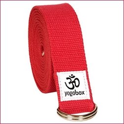 Yogagurt Baumwolle Bordeaux/Rot mit Metall-Verschluss
