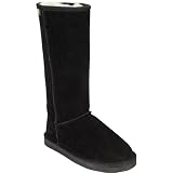 BEACH FEET Womens High Sheepskin Boots - Black
