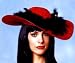 Fancy Red Hat with Purple Feathers photo