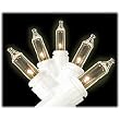 Set of 50 Clear Commerical String Lights - White Wire Set of 50 Clear Commerical String Lights - White Wire