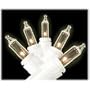 Set of 50 Clear Commerical String Lights - White Wire