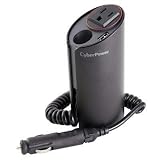 CyberPower CPS150CHU 150W Mobile Power Inverter with USB Charger - Cup Holder (Black)