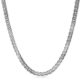 Sterling Silver Flat Wheat Chain 18