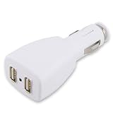 Eforcity 2 Port USB In-Car DC Power Charger Adapter + 2Pk Cable