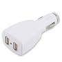 eForCity 2 Port USB In-Car DC Power Charger Adapter + 2Pk Cable