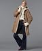 Tommy Hilfiger Hooded Faux-Shearling Walker Coat