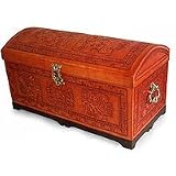 Cedar and leather chest, 'Sun and Sky'