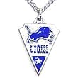 Detroit Lions Chain Necklace & Pewter Pendant - NFL Football Fan Shop Sports Team Merchandise