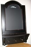 Menu Board with Hooks ~ Black Kitchen Chalkboard