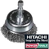 Hitachi Ø 50mm Topfbürste mit Stahldraht, 751322 Bürste [gewellt, mit 1/4 Sechskant]