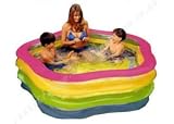 Produkt-Bild: Pool Swimmingpool Planschbecken, 185 x 53 cm, 3-Ring-Pool in Sommerfarben
