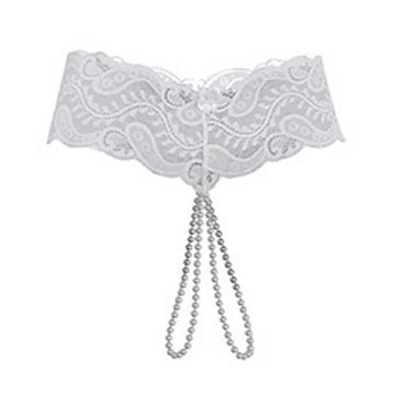31DJZ74Y5YL Unique XL White y2Panty Gift   Sensua Double Pearl Sexy Panties White EXTRA LARGE
