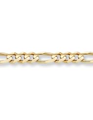 14K Gold Figaro Link Bracelet (11.5mm)
